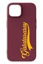 iPhone 14 Compatible Handwritten Burgundy Silicone Licensed Phone Case