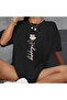 Women's Text Printed T-Shirt – Round Neck, Short Sleeve, Casual