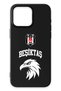 iPhone 14 Pro Compatible College Lettering Eagle Black Silicone Licensed Phone Case