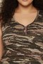 Comfortable Fit Women's Camouflage Print Cotton Piece Zero Sleeve Skirt Ruffled Comfortable Fit Casual Summer Dress - 5
