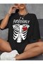 Women's Text Printed T-Shirt – Round Neck, Short Sleeve, Casual