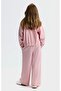 Li̇mi̇ Girl's Soft and Flexible Linen Jacket and Loose Pants 2-Piece Set - 3