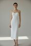Sweetheart Neckline Scuba Midi Dress Slim Fit Slit Zipper Wedding Wedding Women's Dress - 2