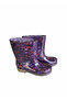 Garden and Rain Flower Patterned Women's Boots 36-40 Plum - 4