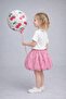Girl's Cherry Print T-Shirt and Pink Gingham Skirt Set - 2