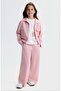 Li̇mi̇ Girl's Soft and Flexible Linen Jacket and Loose Pants 2-Piece Set