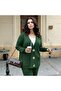 Plus Size Buttoned Knitwear Double Set - 2