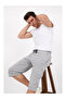 Men's Black Gray 2-Piece Set Long Combed Cotton Shorts & Bermuda Capri Summer Cotton Slim Fitv1 - 2