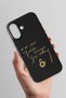 iPhone 16 Compatible Ataturk Signature Black Silicone Licensed Phone Case - 3