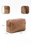 Mink Shk244 Plush Fabric, Single Compartment with Zipper, Travel and Makeup Bag - 4