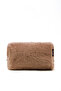 Mink Shk244 Plush Fabric, Single Compartment with Zipper, Travel and Makeup Bag