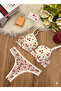 Cherry Printed White Bra Panty Set - 2