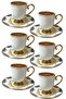 6-Person Blue Bird Detailed Luxury Turkish Coffee Cup - 90 ml - 2