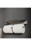 İnoks Satine Double Toilet Paper Holder - with Shelf 304 Stainless - Adhesive Screwless Bathroom Hanger - 2