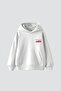 Suki Printed Oversize Unisex White Hoodie - 2