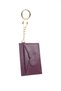 Purple Shk134 Faux Leather, Five Compartments, Heart-Shaped Card Holder and Bag Charm - 2