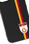 iPhone 14 Compatible Parted Stripe Flag Emblem Black Silicone Licensed Phone Case - 2