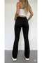 Chile Women's High Waist Black Spanish Leg Jeans Lycra Stretch Denim Pants - 3