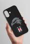 iPhone 16 Compatible Eagle Emblem Black Silicone Licensed Phone Case - 3