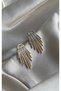 Double Plated Zircon Stone Design Vip Earrings - 2