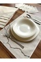 Linia Model Silver Embroidered 12 Piece Set American Service and Coffee Side Cocktail Presentation Napkin - 7