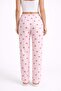 2-Piece Cotton Thin Satin Ribbon Waist Detail Lemon-Cherry Patterned Women's Pajama Bottoms - 7