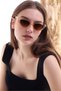 Karmio Women's Coffee Cat Eye Ultra Light Uv400 Filtered Sunglasses - 2