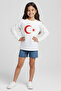 Turkish Flag Kids T-Shirt - White Unisex Cotton Long Sleeve Casual Basic Kids Flag T-Shirt - 6