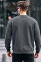 Men's Tiger Printed Loose Fit Smoked Sweatshirt - 5