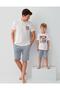 White Men's & Children's Shorts Sets Sold Separately |   100% Cotton Father Son Summer Suit Combination