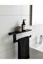 Modern Organizer Matte Black Wall Shelf Towel Paper Holder Metal Bathroom Shelf and Towel Rack - 2