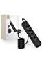 PCL4X3 POWER SOCKET LONG 2 USB & 1 TYPE-C & 4 SOCKET 200CM BLACK - 2