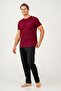 Men's Pajama Set 100% Cotton – Short Sleeve Top & Long Bottom with Pockets Comfortable Home Wear - 6