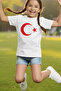 Turkish Flag Kids T-Shirt - White Unisex Cotton Short Sleeve Casual Basic Kids Flag T-Shirt - 6