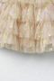 Girl's Cotton Lined Ecru Glittery Tulle Skirt - 2