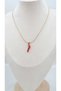 Gold Italian Lucky Horn Steel Necklace