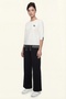 Women's White Seasonal Comfortable Fit Top and Bottom Set with Waistband and Accessories - 2