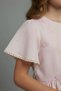 Girls' Floral Embroidered Dress with Bag, Short Sleeve - 4