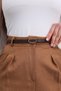Leather Detail Finger Buckle Women's Pants, Dress, Jacket Belt - 4