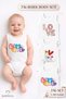 3-Piece Baby Body Set 100% Cotton |   Love Printed Athlete Bodysuit |   Newborn & Baby Underwear |   0-24 Months - 3