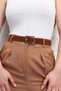 Suede Square Buckle Women's Trouser Belt, Dress Belt, Coat Belt - 2