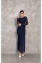 Tulle Detailed Ruched Design Long Dress - 2