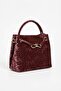 Women's Venty Cherry Color Gold Buckle Hand and Shoulder Bag - 2