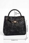 Women's Venty Black Color Gold Buckle Hand and Shoulder Bag - 4