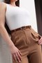 Suede Long Buckle Women's Trouser Belt, Dress Belt, Jacket Belt - 2