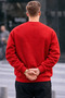 Men's Wellbeing Printed Red Sweatshirt - 6