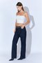 Women's Denim Pants Women's Jeans Rins Wash Mid Waist Straight Cut Women's Jean Pants - 4