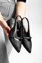 Women's Black Casual Pointed Toe 3 cm Low Heel Shoes – Metal Accessory Data - 5