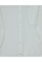 Single Pocket Striped Pattern Crinkle Shirt -White - 6