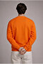 Men's America Print Loose Orange Sweatshirt - 5